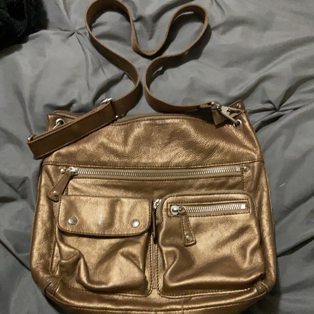 Fossil bronze crossbody
